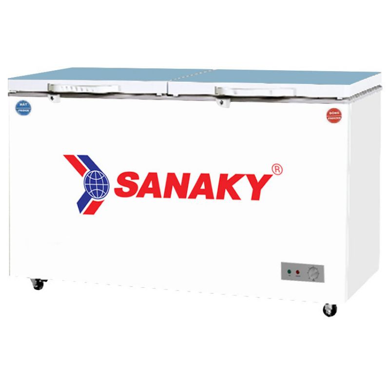 Tủ Đông Mặt Kính Cường Lực Sanaky 280 Lít VH-4099W2KD (2 Ngăn)