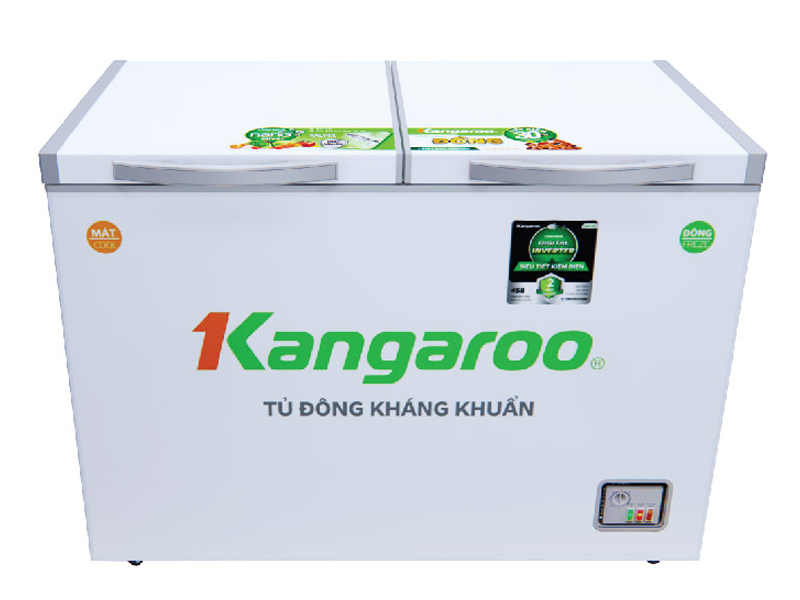 Tủ Đông 2 Ngăn Inverter Kangaroo 318 Lít KG388NC2 (Dàn Đồng)