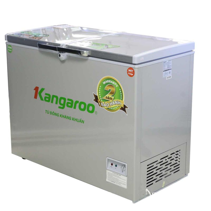 Tủ Đông Mặt Kính Cường Lực Kangaroo 388 Lít KG418VC2 (2 Ngăn)