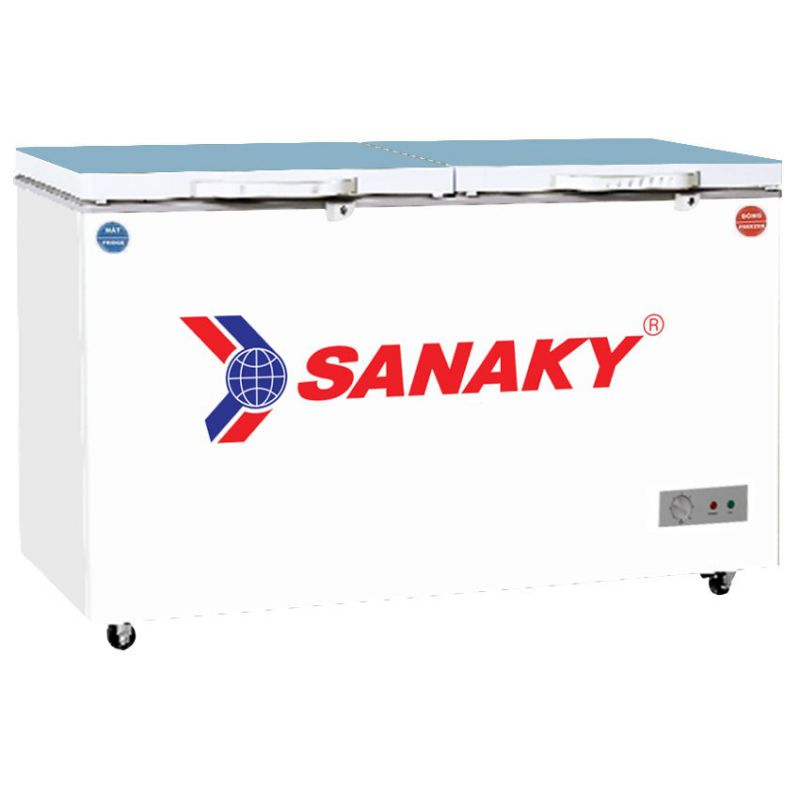 Tủ Đông Mặt Kính Cường Lực Sanaky 260 Lít VH-3699W2KD (2 Ngăn)