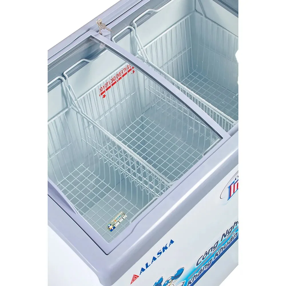 Tủ đông mặt kính cong Alaska Inverter 300 lít KC-210CI (Dàn đồng, trưng bày kem) – ảnh 2