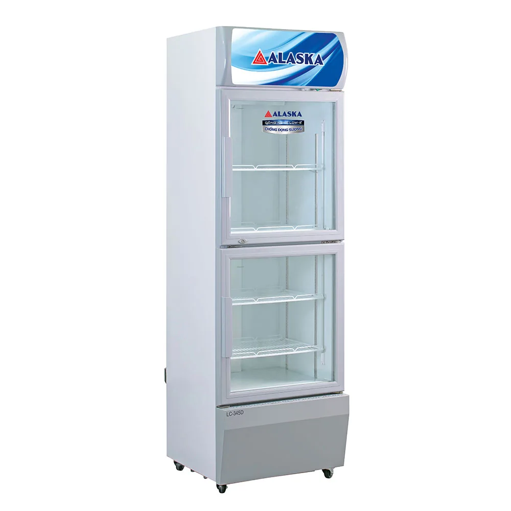 Tủ mát Alaska 345 lít LC-345D (2 cửa trên dưới, kính Low-E)