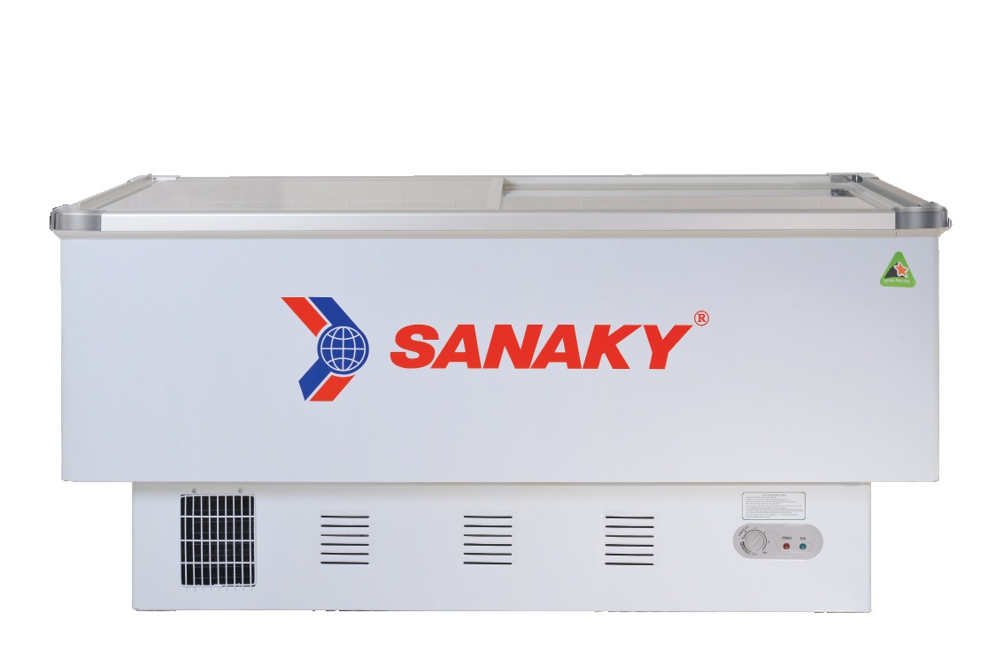 Tủ mát nằm ngang Sanaky 278 lít VH-288K 2 cánh kính lùa tiện lợi