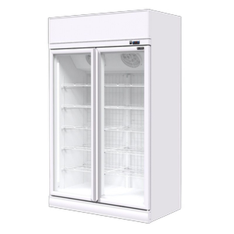 Tủ đông đứng siêu thị 2 cánh kính Sanden 1006L SFM-1005 (Hệ Plug In -18°C ~ -22°C)