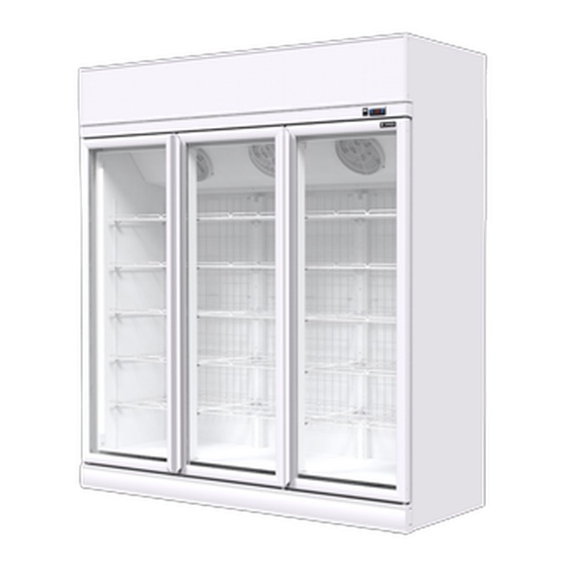 Tủ đông đứng siêu thị 3 cánh kính Sanden 1563L SFM-1505 (Hệ Plug In -18°C ~ -22°C)